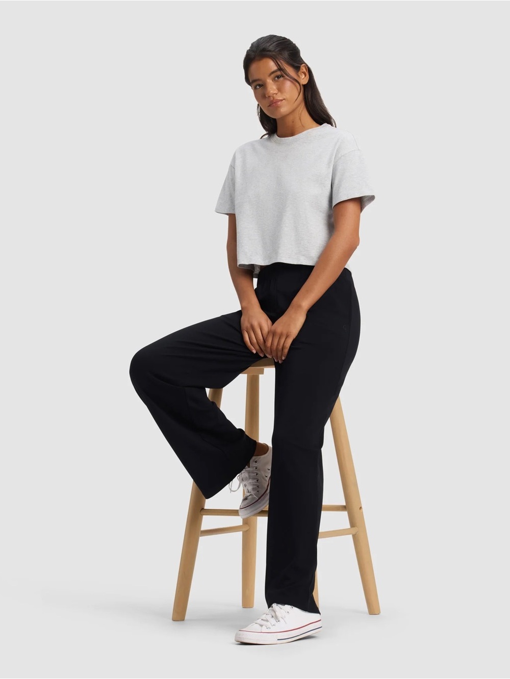 COZY EARTH 'Bamboo Ulta-Soft Wide Leg Pull On Pants' in Black